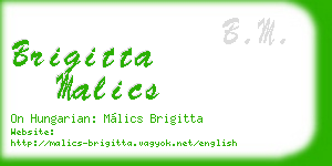 brigitta malics business card
